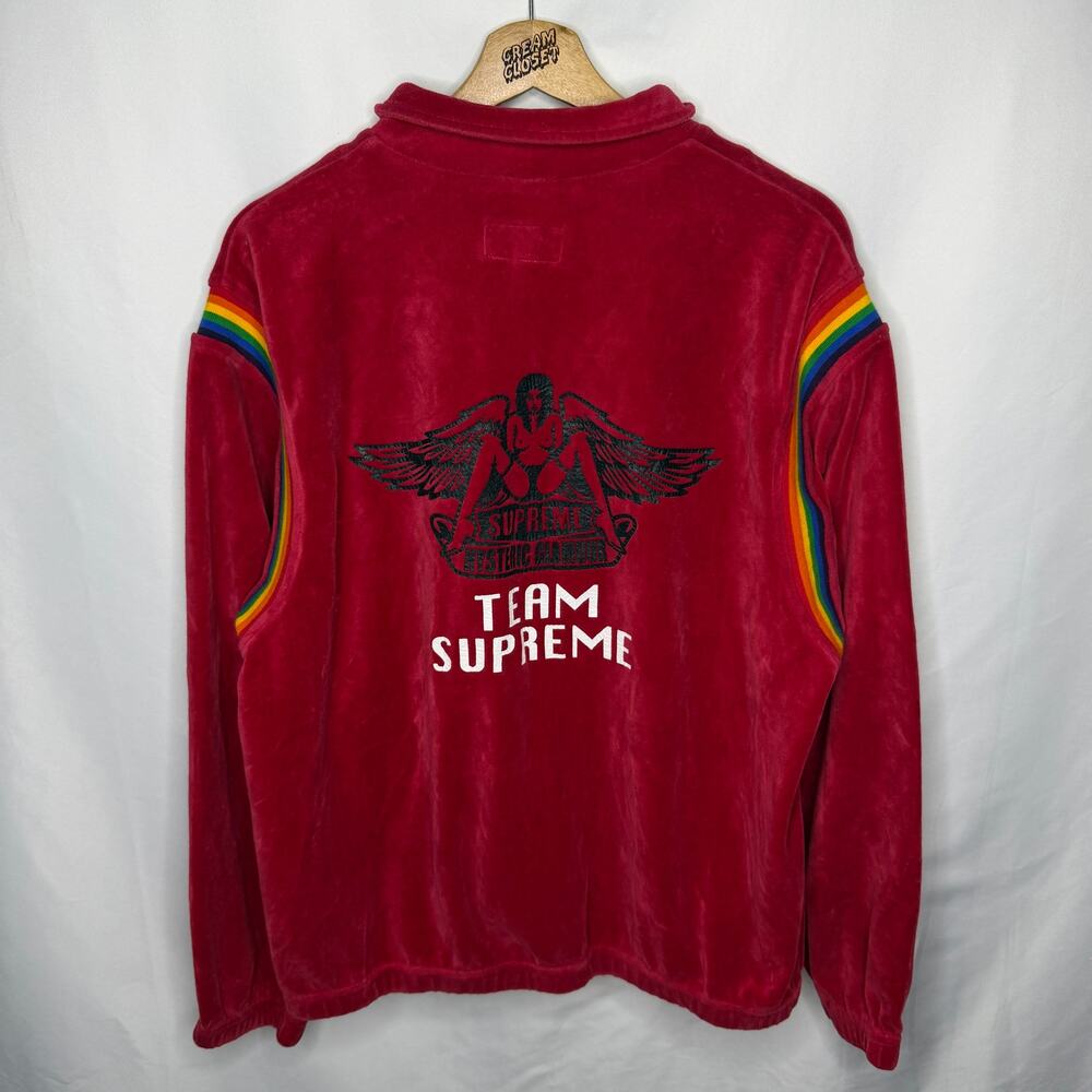 SS21 2021 Supreme NYC x Hysteric Glamour Velour Track Jacket in Dusty Red L